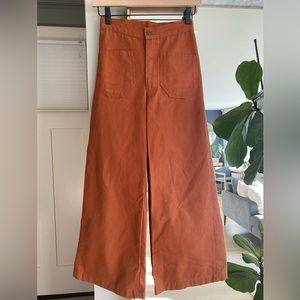 Lykke Wullf  | Sandi Cropped Wide Leg Pants In Rust | XS